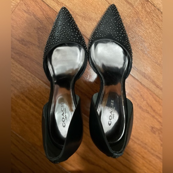 Coach Stilettos Black with Metal Beads Size 7 Good Used Condition 🖤 - Picture 5 of 10